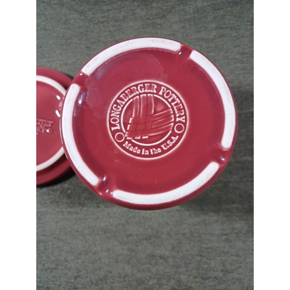 Longaberger Pottery Woven‎ Traditions Crock Paprika Red Cranberry